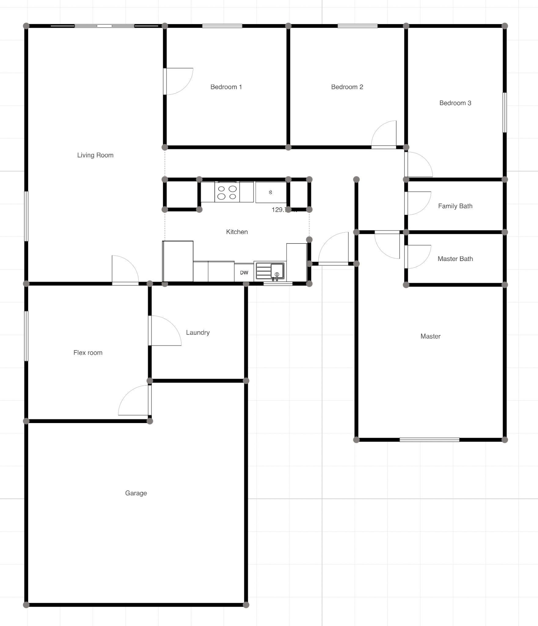 Illustrative room layout for 2093 Stonybrook Drive, not to scale