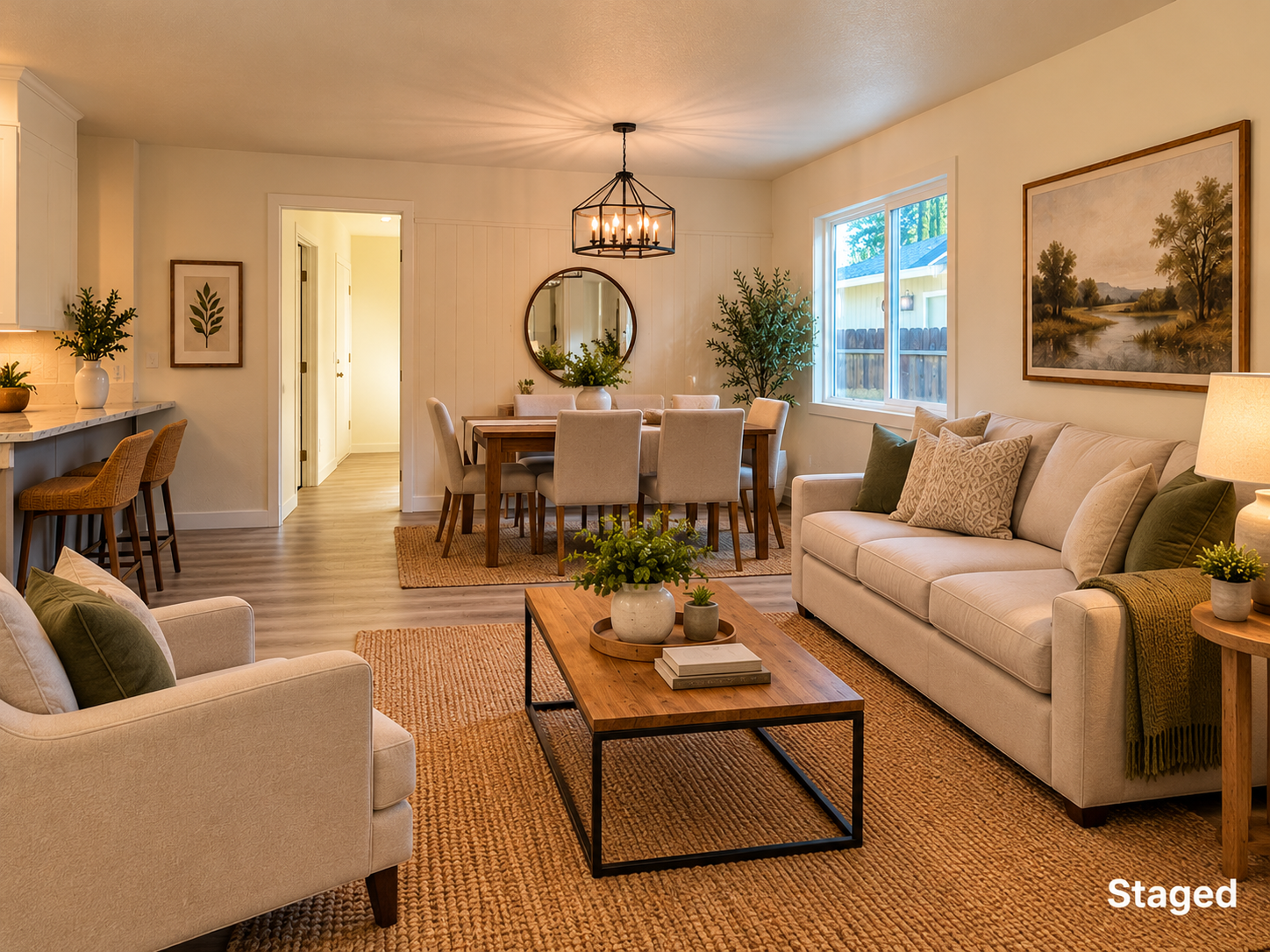 Dining Room virtually staged