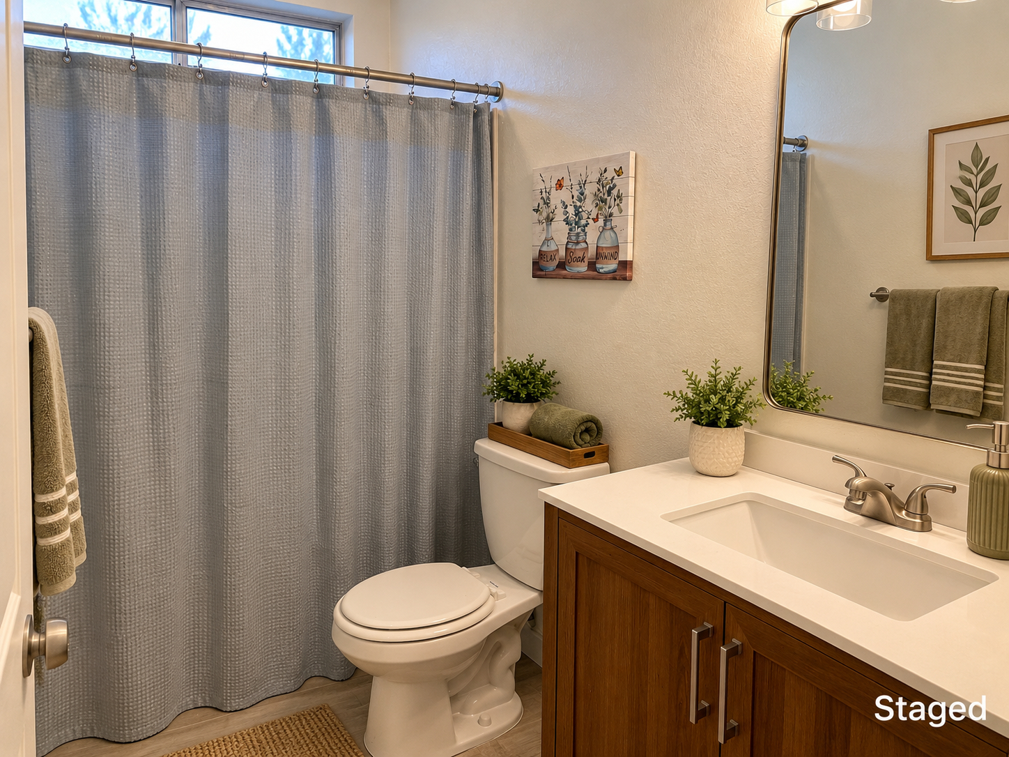 Family Bath virtually staged