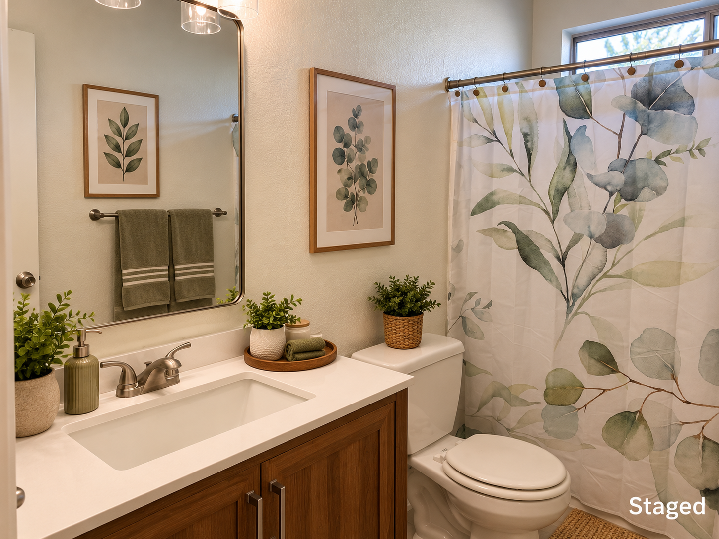 Master Bath virtually staged