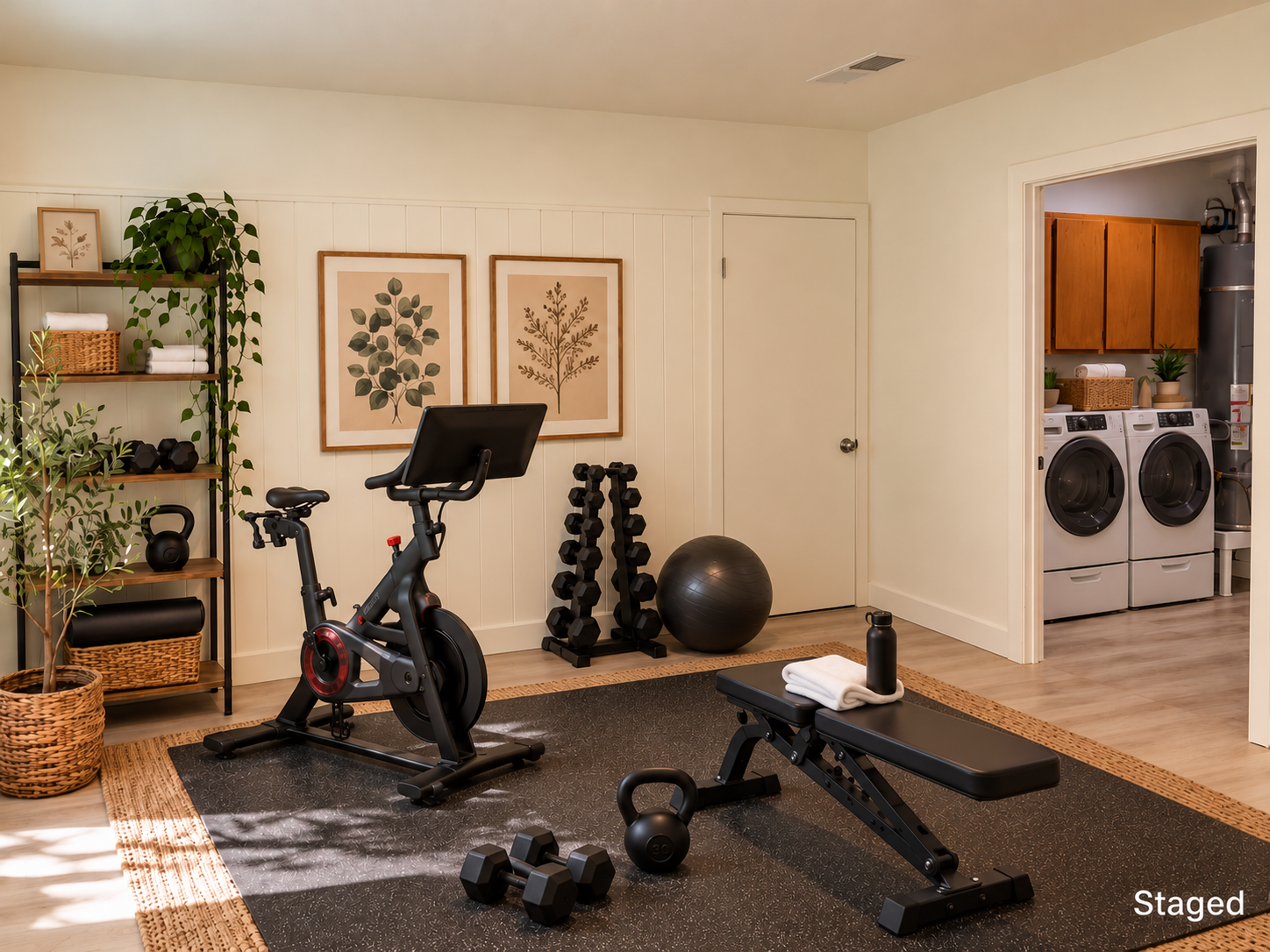 Flex room virtually staged