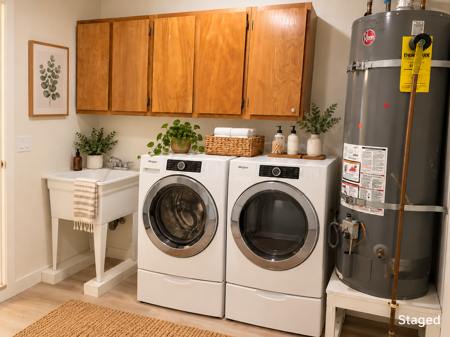 Laundry room virtually staged