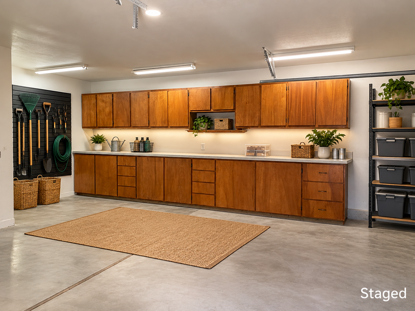 Garage virtually staged